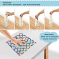 thumbnail image 3 of Yayeee 6 Pack Kitchen Dish Cloths Set for Washing Soft Drying Absorbent Microfiber Towels, Blue Checkered Daisy, 3 of 9