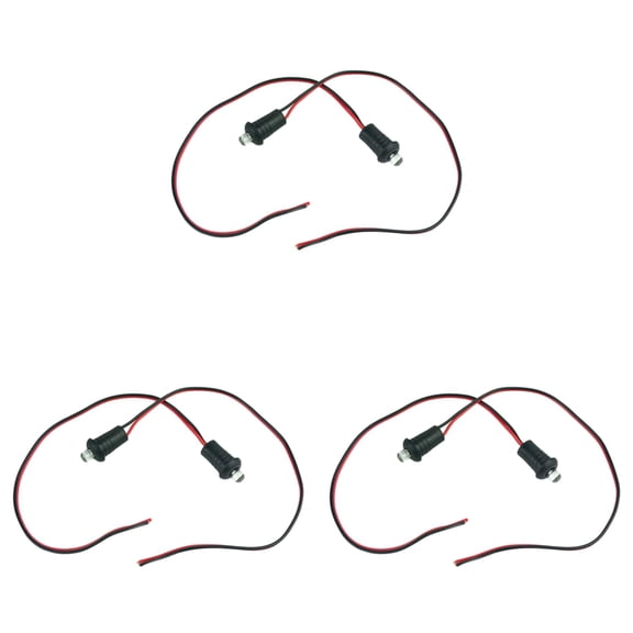 6 Pcs 12V Blue Flashing Dummy Fake Car Alarm Dash Mount LED Light Motorcycle Accessories