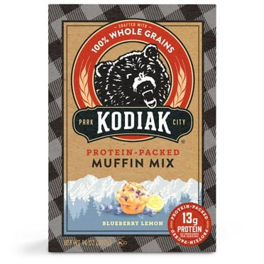 Kodiak Protein Packed Muffin Mix Blueberry Lemon, 14 oz Box