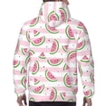thumbnail image 7 of Uemuo Watermelon Pattern Men's Hoodie - Casual Pullover Hoodie with Kangaroo Pocket, Stylish Hooded Sweatshirt for Everyday Wear-XX-Large, 7 of 7
