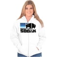 thumbnail image 3 of SoDak South Dakota Buffalo Vacation Unisex Fleece Graphic Zip Up Hoodie Brisco Brands 2X, 3 of 5