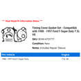 thumbnail image 2 of Timing Cover Gasket Set - Compatible with 1988 - 1997 Ford F-Super Duty 7.5L V8 1989 1990 1991 1992 1993 1994 1995 1996, 2 of 2