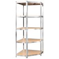 thumbnail image 5 of vidaXL 5-Layer Shelves 3 pcs Silver Steel&Engineered Wood, 5 of 5