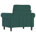 thumbnail image 3 of vidaXL Sofa Chair Dark Green 60 cm Velvet, 3 of 5