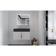 thumbnail image 6 of Castello USA Amazon 30" White Wood Floating Vanity with Black Top and Gold Trim, 6 of 10