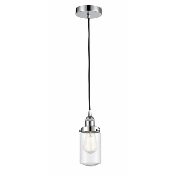 616-1PH-PC-G314-LED-Innovations Lighting-Dover - 1 Light Mini Pendant In Traditional Style-10.25 Inches Tall and 4.5 Inches Wide Polished Chrome Seedy