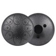 thumbnail image 6 of 10 Inch Steel Tongue Drum Handpan Drum Hand Drum Percussion Instrument with Drum Mallets Carry Bag Note Sticks for Meditation Yoga Zazen Sound Healing, 6 of 7