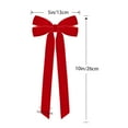 thumbnail image 3 of YIKA Velvet Bows Christmas Tree Ornaments Bows For Christmas Tree Garland Wreath Indoor Xmas Decorations Christmas Decoration Red, 3 of 5