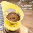thumbnail image 3 of Pour Over Coffee Dripper  Slow Drip Paperless Coffee Filter Fine Mesh Stainless Steel Hand Make Tea Drip Holder For Coffee Powder Gray, 3 of 7