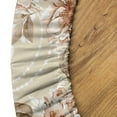thumbnail image 5 of Ambesonne Floral Fitted Round Tablecloth, Weathered Look Roses Pattern, 45"- 56" Diameter, Off White and Pale Rose, 5 of 5