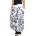 thumbnail image 4 of Women Casual Boho Print Pants Wide Leg Pants Loose Pocket Button Harem Pants, 4 of 5