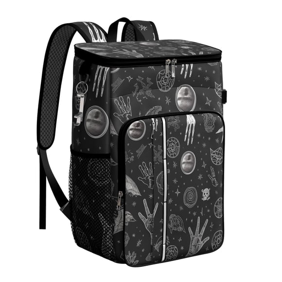 Sac à Dos Glacière Cosmique - Imprimé Éthéré de Rafale de Soleil et d'Éléments Lunaires, Sac Glacière Souple de 20 L avec Multiples Poches pour Pique-Nique, Voyage, Fêtes