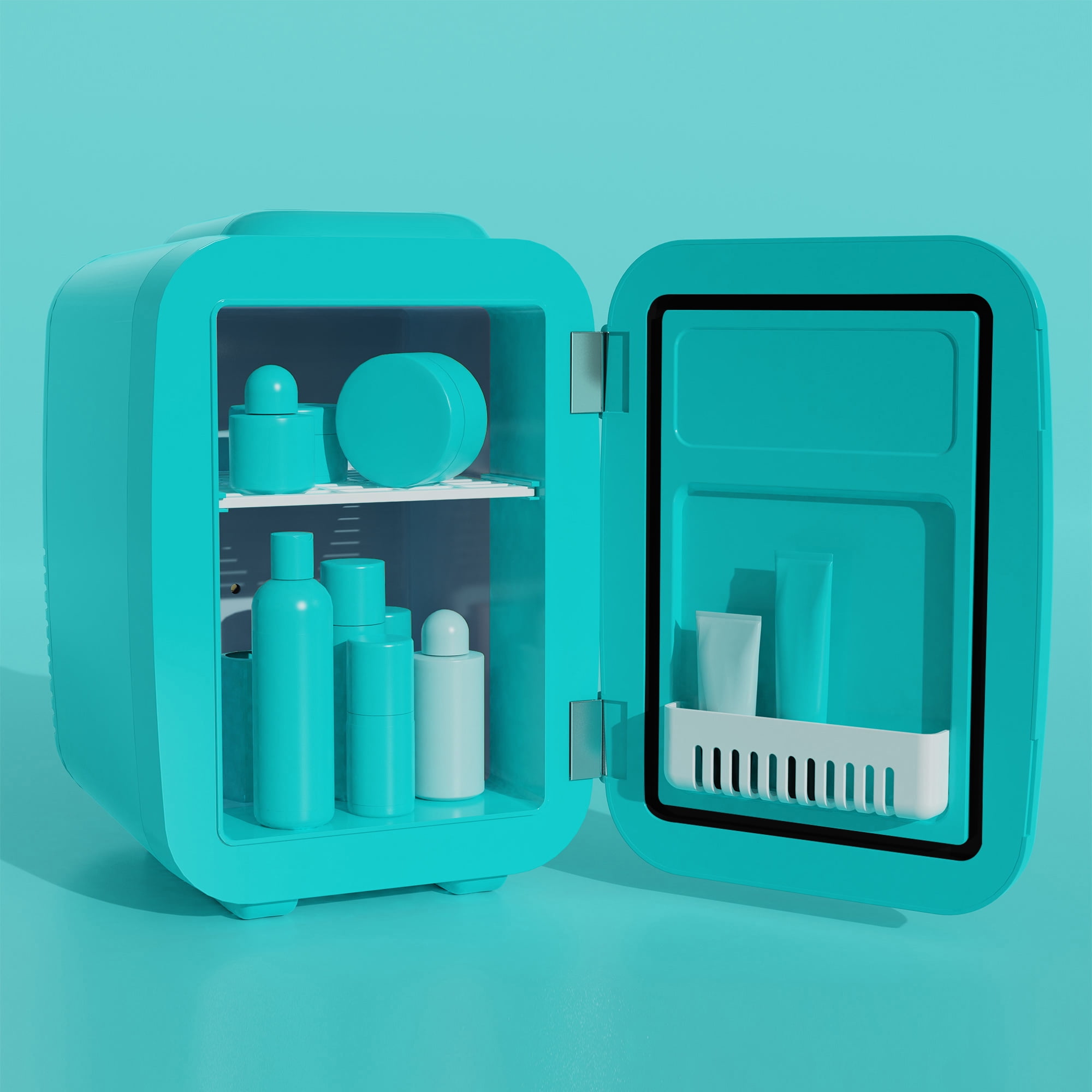 CAYNEL Mini Fridge Portable Thermoelectric 4 Liter Cooler and Warmer, Teal