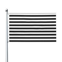 Black And White Stripe Flags 3 X 5 Foot Printed Bright And Vivid Colors Flag With Two Grommets