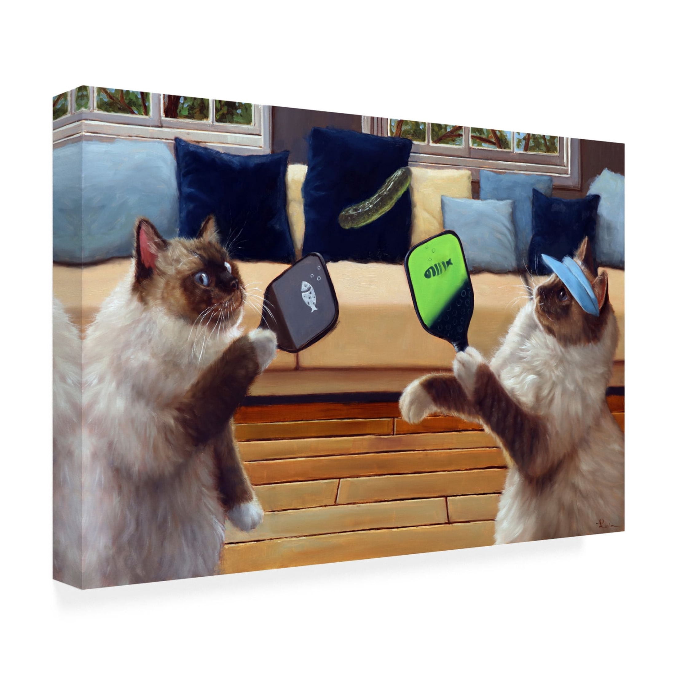 Canvas Wall Art - Lucia Heffernan 'Pickleball' Wall Art for Living Room, Bedroom, or Office Décor by Trademark Fine Art - 47 x 30 Inches