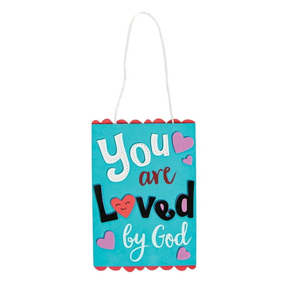 You Are Loved By God Sign Craft Kit- Craft Kits - 12 Pieces