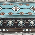 thumbnail image 4 of Chezmoi Collection Sawyer 3-Piece Southwestern Cowboys Rodeo Comforter Set, Multicolor Blue Brown Beige Clay Printed Washed Microfiber Bedding, Queen, 4 of 6