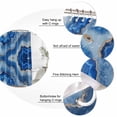 thumbnail image 6 of Blue Marble Waterproof Fabric Shower Curtain,Modern Luxury Granite Surface Motif Sketch Waterproof Fabric Shower Curtain for Bathroom Curtains Bathtubs Shower Curtains with 12 Hooks Small 36x72in, 6 of 8