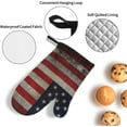 thumbnail image 4 of Oven Mitts and Pot Holders Sets of 4, Vintage American Flag Kitchen Gloves for Cooking Baking Stars and Strips Hot Pads BBQ Potholders, 4 of 6