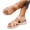 Pink, variant on Tbopshirt Summer Wedge Sandals for Women Open Toe with Arch Support Plus Size Solid Color Comfortable Dressy Beach Vacation