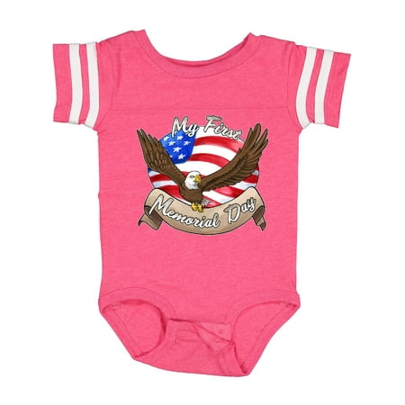 

Inktastic My First Memorial Day- Bald Eagle Gift Baby Boy or Baby Girl Bodysuit