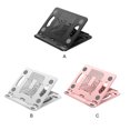 thumbnail image 3 of Plastic Tablet Phone Stand Ergonomic Collapsible Holder Heat Dissipation Rotation Angle Adjustable Bracket 15kg Weight Loading White, 3 of 9