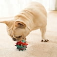 thumbnail image 5 of Christmas Dog Toy Squeaky Bone Shaped Chew Ball for Small Medium Dogs Dental Cleaning Festive Holiday Pet Gift Teething Toy with Gum Massage Texture Clearance, 5 of 6