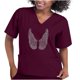 thumbnail image 2 of Ropa de protección de diamantes de imitación de manga corta para mujer Tops de color sólido informales con cuello en V Fridja  gope4535, 2 of 6