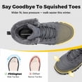 thumbnail image 2 of Fittington Men's Wide Warm Lined Winter Boots Lightweight Slip-Resistant Outdoor Snow Boots for Men, 2 of 11