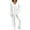 White 2 pieces outfits, variant on Usmixi Holiday Lounge Set for Women Womens Fleece 2 Piece Outfits Winter Cozy Plush Long Sleeve Tops and Baggy High Waist Pants Pajamas Set Casual Solid Homewear Loungewear Sets up to 60% off