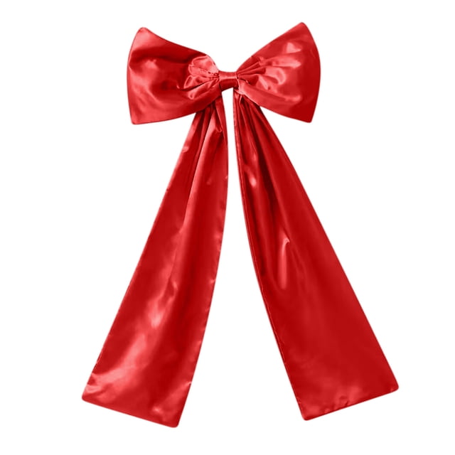 Christmas Tree Topper 117 cm Extra Large Red Satin Ribbon Bow With 117 cm Long Streamers For Holiday Home Decoration