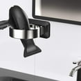 thumbnail image 6 of Hair Dryer Holder, Bathroom Cabinet Door Blow Dryer Stand, Blow Dryer Holders Wall Mount - Extra Large Rim (Silver + Black), 6 of 7