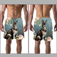 thumbnail image 3 of luoweisi Men's Beach Shorts Quick Dry Swim Trunks with Mesh Lining Rabbit XL, 3 of 5