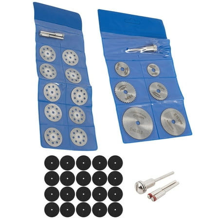 

36PCS Rotary Cutting Wheels Tool Kit Mini Diamond Cutting Wheel and HSS Circular Saw Blades and Resin Metal Cutting Wheels Tools Wood Metal Stone Cutting
