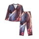 thumbnail image 1 of Balery Flower White Horse Conjunto de Pijama con Estampado para Mujer, Conjunto de Dos Piezas con Manga Larga, Ropa de Dormir Suave con Bolsillos, Pijamas Cómodos-Small, 1 of 7