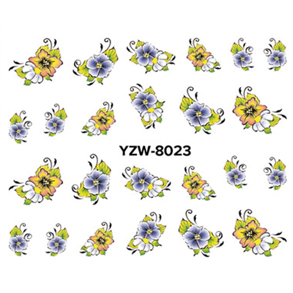 onhuon 2021 diy nail applique adhesive flower rattan nail sticker lace