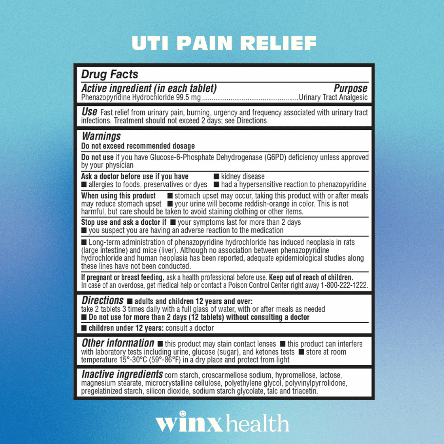 UTI Fast-Acting Pain Relief Tablets - 24 Count
