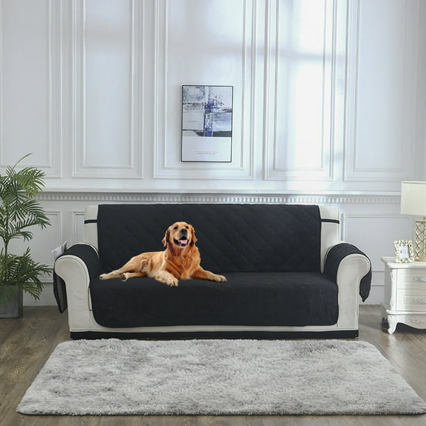 Funda de sofá reversible para perros, resistente al agua, con varillas de espuma y correas elásticas para gatos.