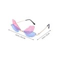 thumbnail image 2 of EeaseMX 1 pieza de gafas con alas de libélula, gafas de fiesta, gafas de fotos, accesorios para vacaciones, 2 of 8