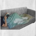 thumbnail image 6 of Dandelion Soft Flannel Fleece Throw Blanket, Blowball Flowers on Wind Blossoming Nature Outdoors of Growth, Cozy Plush for Indoor and Outdoor Use, 50" x 70", Turquoise Tan White, by Ambesonne, 6 of 6