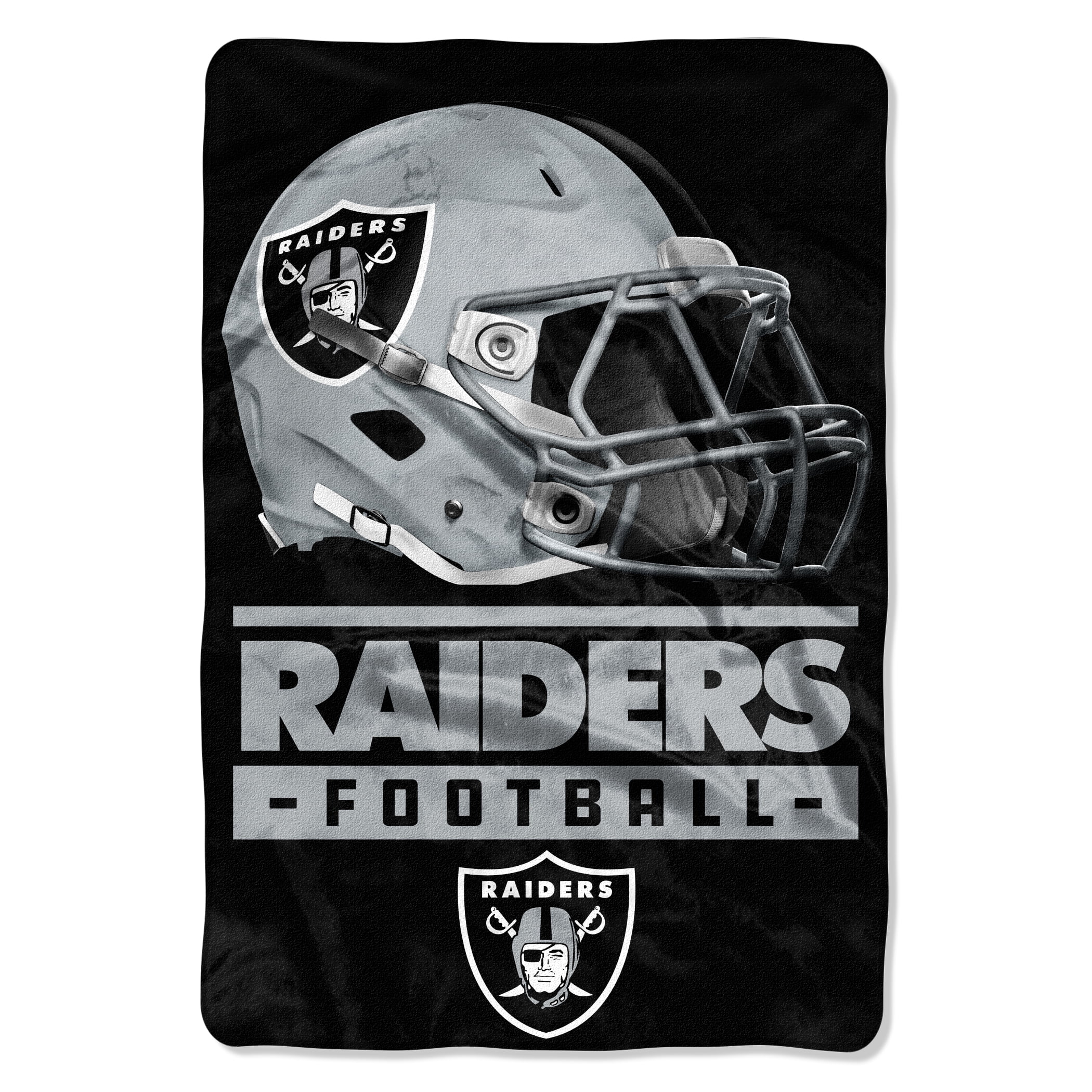 NFL Las Vegas Raiders 62" x 90" Sideline Oversized Micro Raschel Throw Blanket, 1 Each Walmart