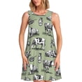 thumbnail image 1 of Fotbe Farm Cows Vestido de Verano sin Mangas para Mujer – Vestido Midi Línea A, Estilo Camiseta Floral, Vestido Playero Casual y Fluido, 1 of 7