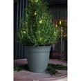 thumbnail image 5 of HC Companies 12 In Eclipse Planter w/ Attached Saucer, Warm Gray (2 Pack), 5 of 5
