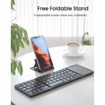 thumbnail image 3 of Teclado Bluetooth plegable, teclado inalámbrico portátil plegable con panel táctil, teclado de bolsillo de viaje, teléfono inteligente, tableta y computadora portátil, 3 of 5
