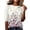 Yellow, variant on Domzest Womens Boho Floral Print Tops Half Sleeve Loose Fit Lightweight Shirts Elbow Length Summer Fall Crew Neck Basic Blouse Yellow L