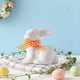 thumbnail image 4 of Uuiauoio 1 pc Mini Ceramic Rabbit Figurines, Porcelain Easter Bunny Decorations for Home, Tabletop Ornament, Tea Ceremony Pet, 4 of 6