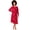 Classic Red Trees, variant on Plus Size Long-Sleeve Henley Print Sleepshirt