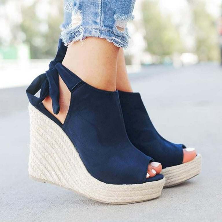 Sandals Roman Up For Women Solid Casual Ladies Sandals Shoes Lace Fashion Wedges Women s sandals Size 8 Wide Womens Sandals Girls Slide on Sandals