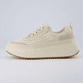 thumbnail image 2 of Cushionaire Loop Lace Up Woven Platform Sneakers for Women | Soft Woven Upper Sneakers with Comfort Foam Padding | Stylish Everyday Platform Sneakers with Wide Widths Available, 2 of 6