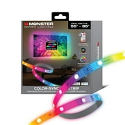 Monster Smart LED Strip Lights for TV, Multicolor LED Lights for 55-85 Inch TVs, Sound Reactive, App Control